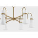 Maple 6 Light 38 inch Patina Brass Chandelier Ceiling Light